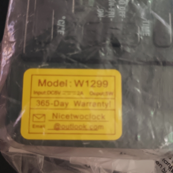 Digital Wooden Alarm Clock with Wireless Charging - Picture 4 of 5